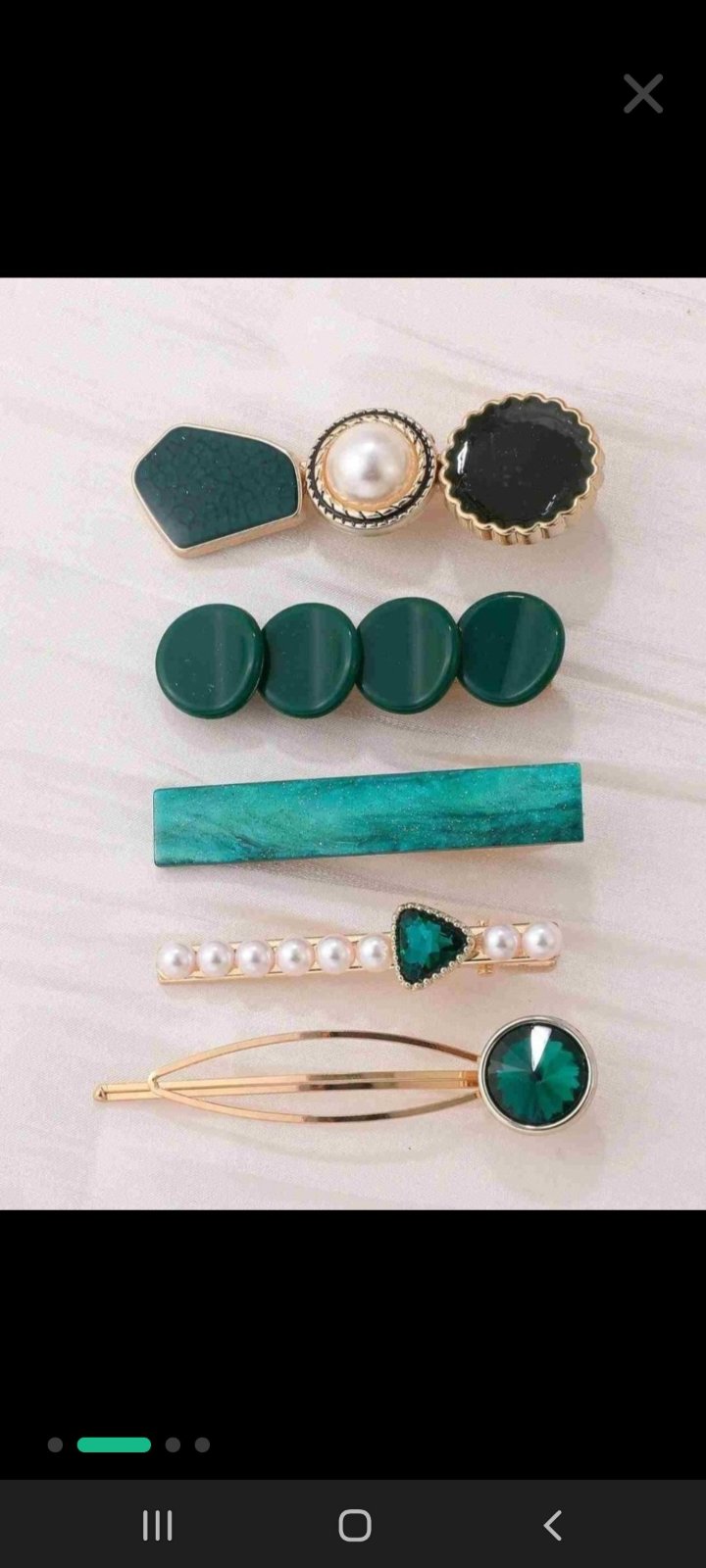 Lot 5 pièces accessoires cheveux Assorties Neuf 💚🤎