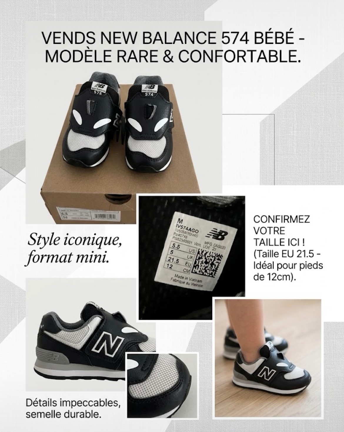New Balance modele 574 - Bébé 