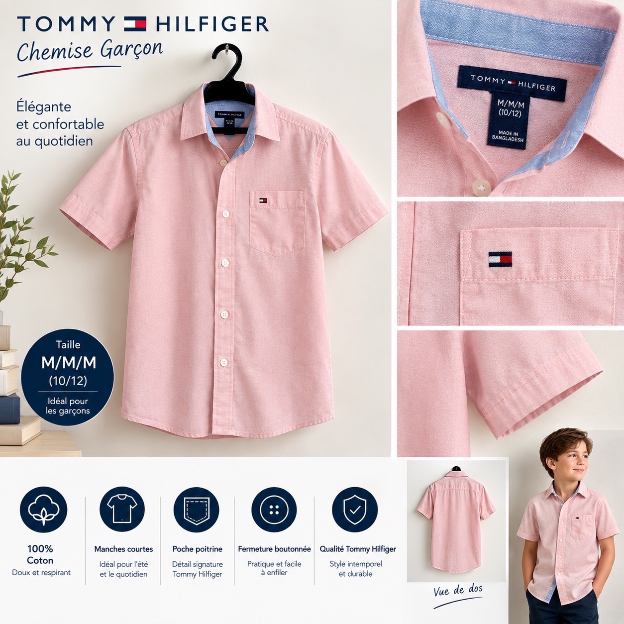 Chemise Rose Tommy Hilfiger
