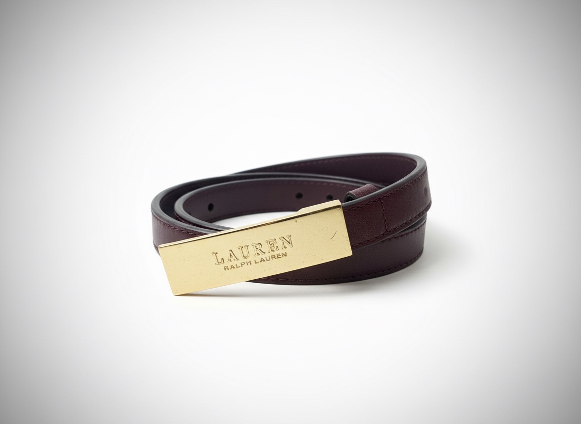 Ceinture Ralph Lauren en cuir burgundy