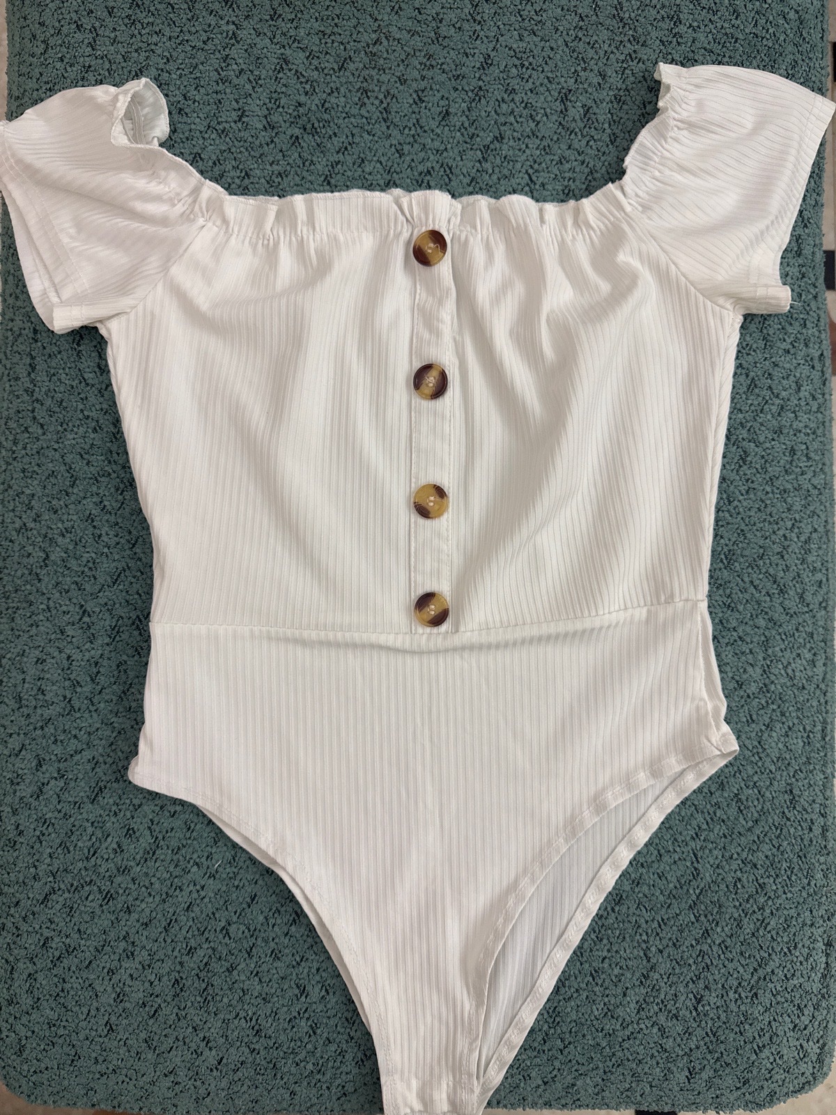 Body blanc Zaful  – Taille S/36 – Très bon état