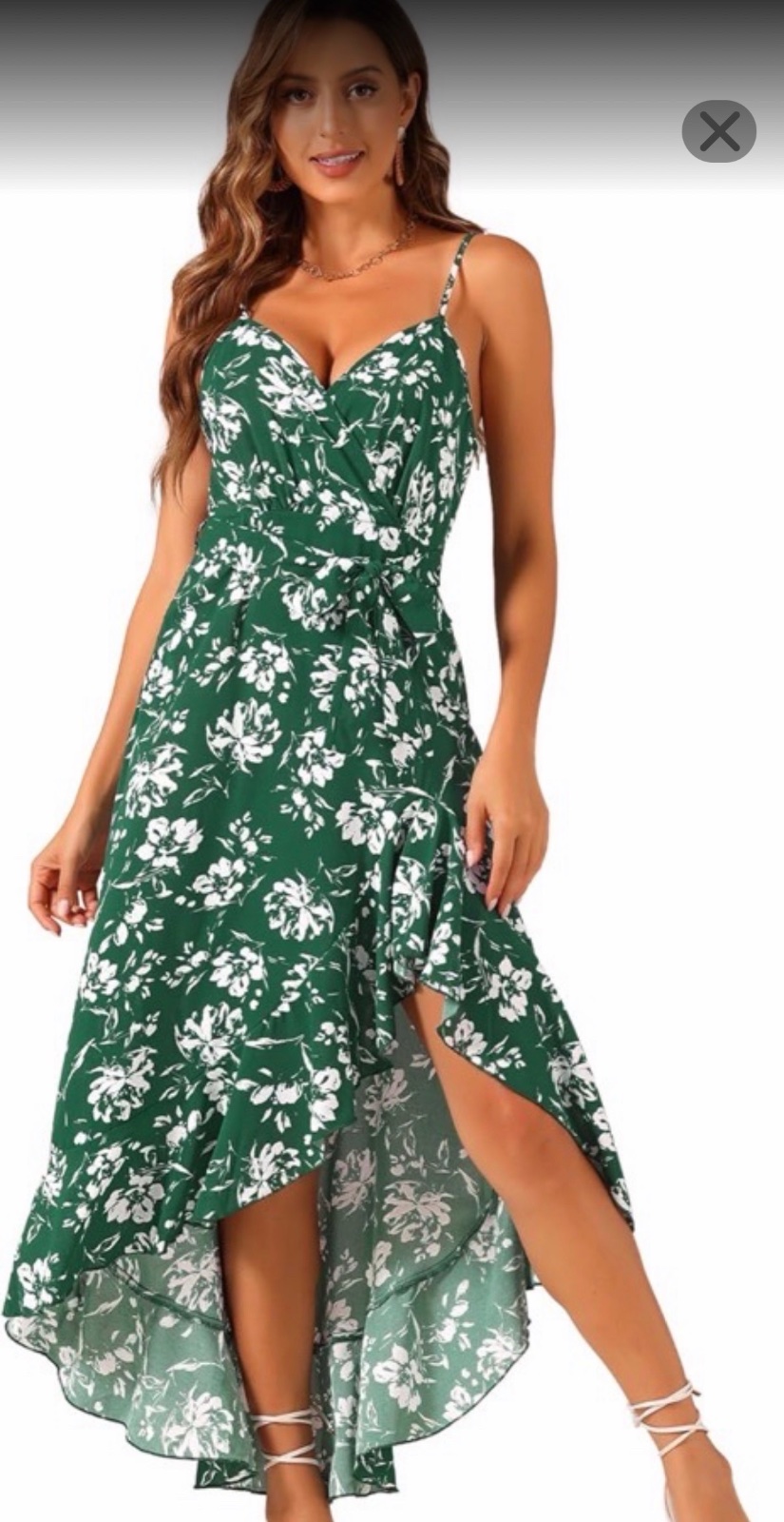 Robe fleuri vert