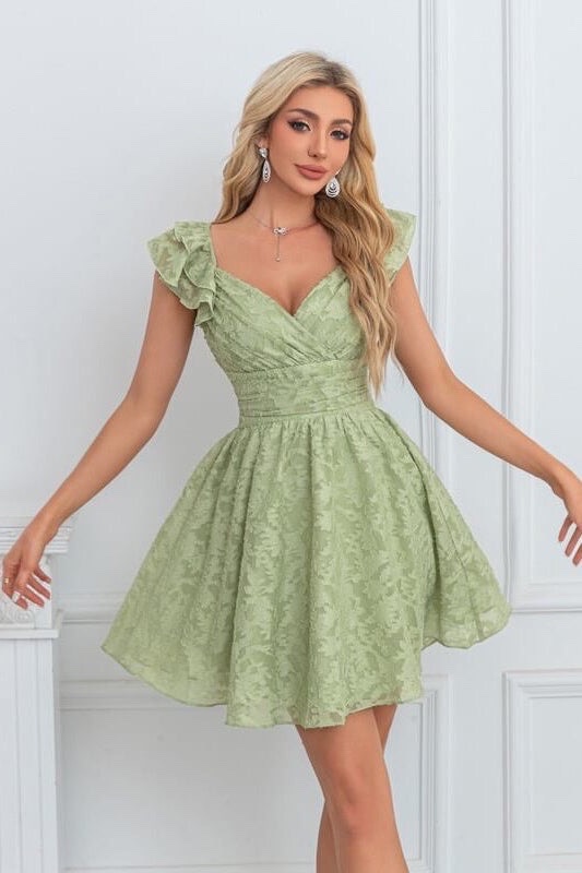 Robe festive vert sauge
