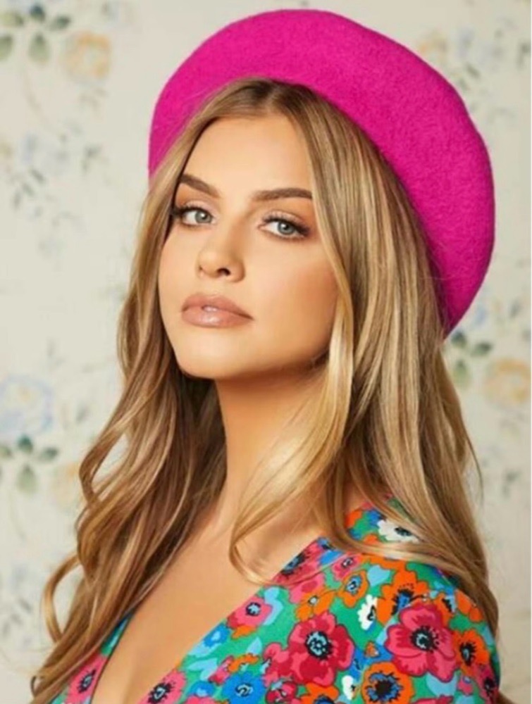 BÉRET EN LAINE ROSE