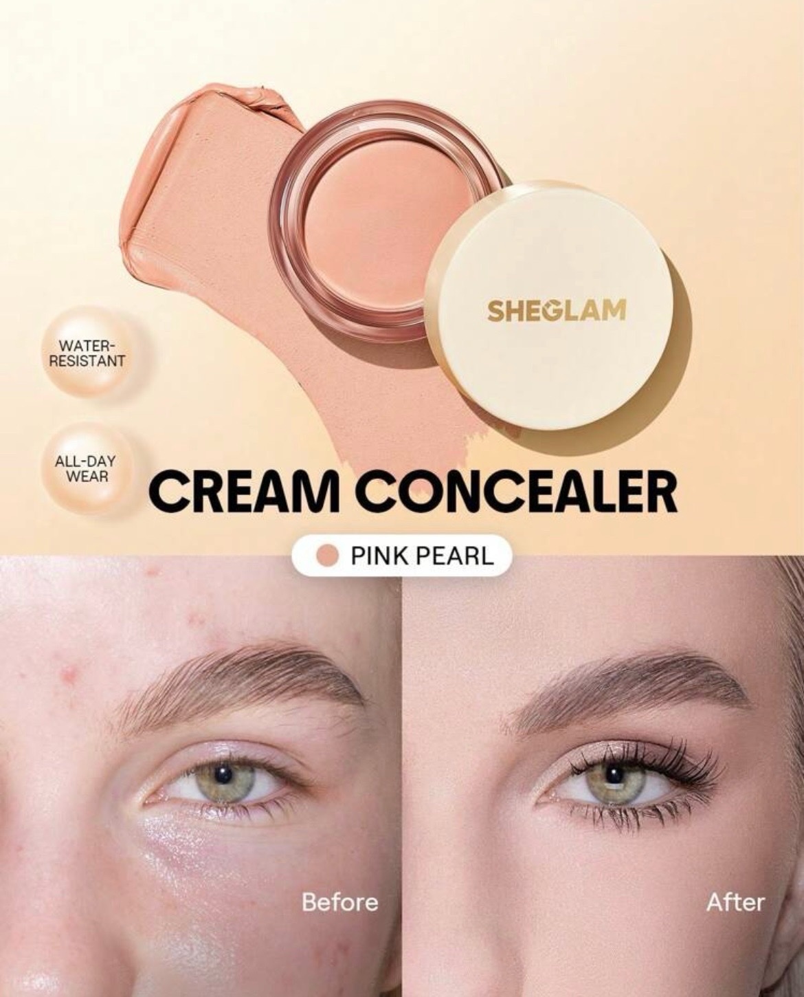 SHEGLAM CrèMe Anti-Cernes Rapid Retouch-Perle Rose Pink pearl