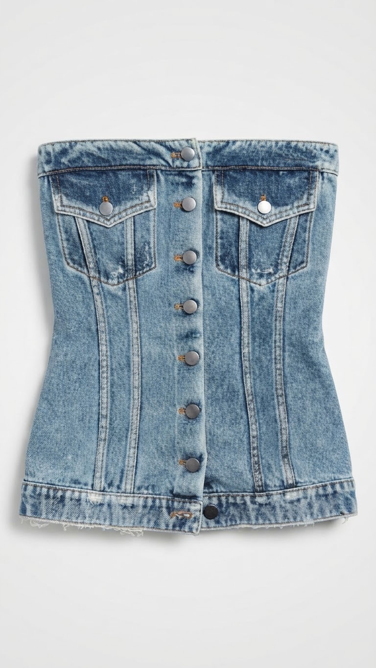 Top corset jean bershka 
