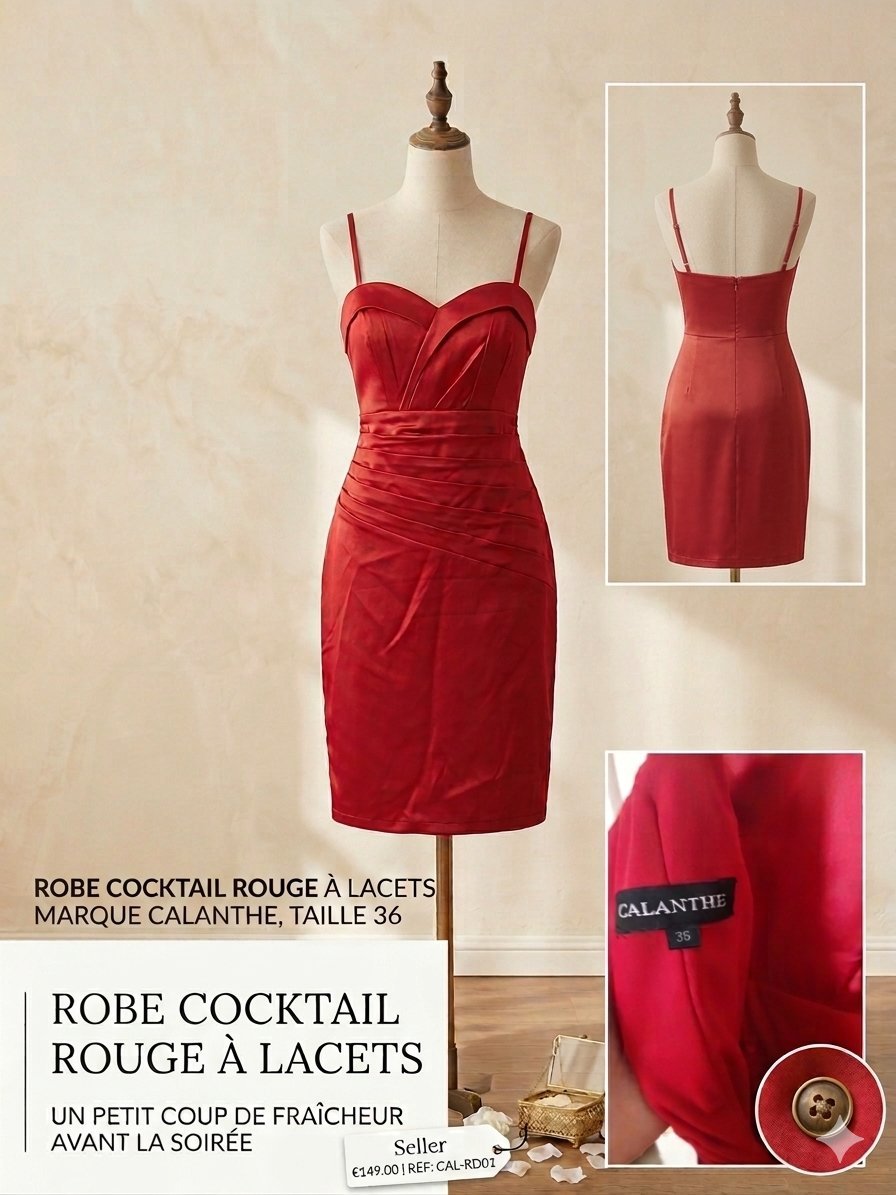 Robe Cocktail Rouge