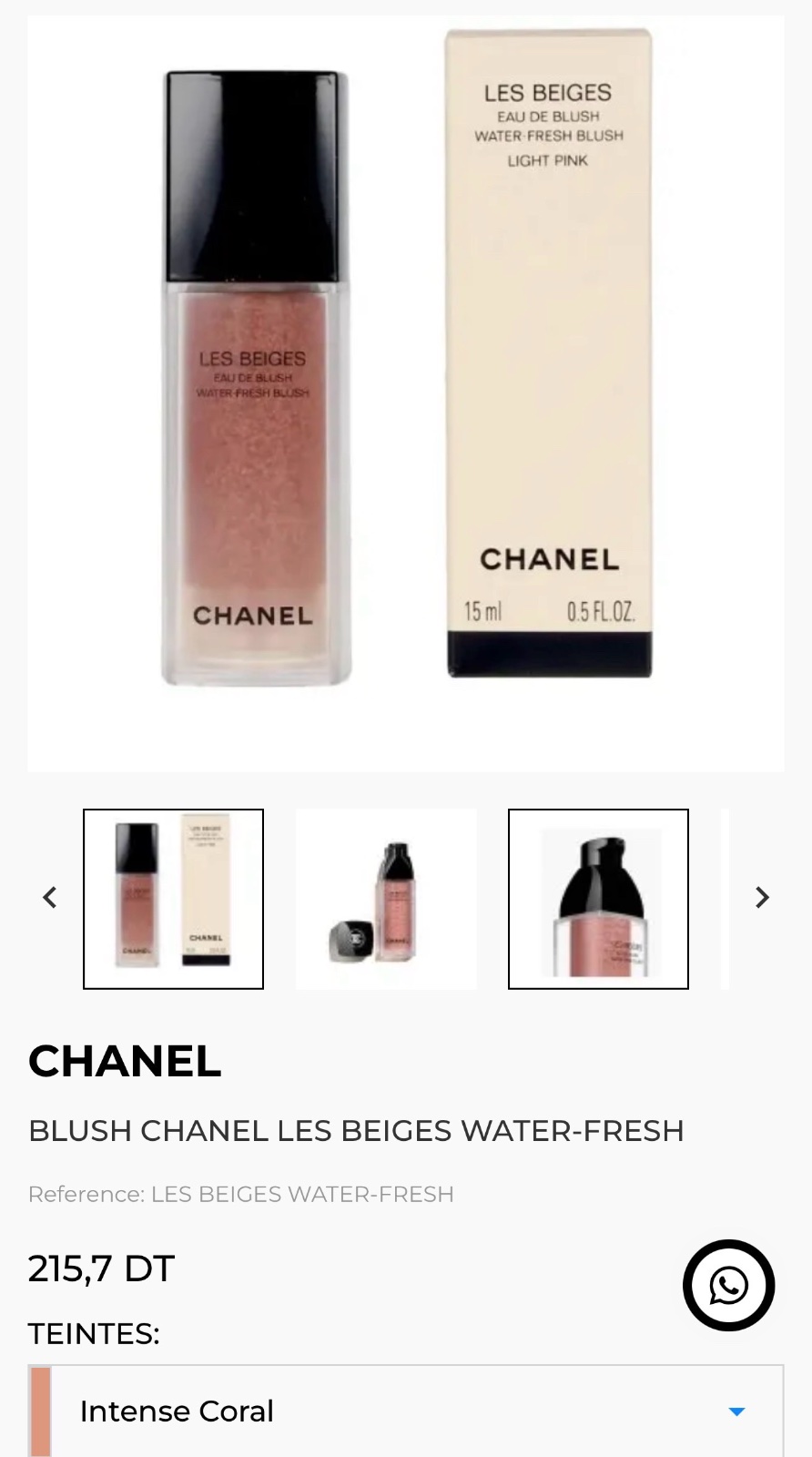 BLUSH CHANEL LES BEIGES WATER-FRESH