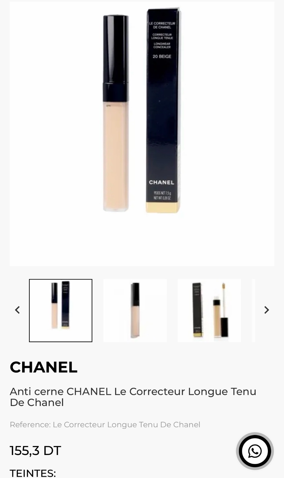 Anti cerne CHANEL Le Correcteur Longue Tenu De Chanel
