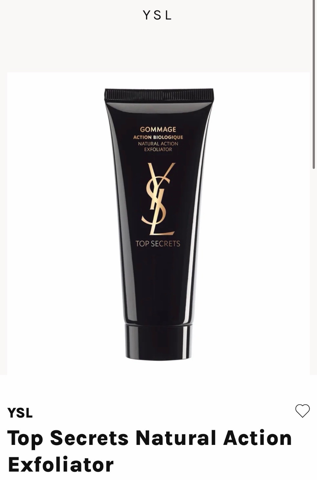 YSL Top Secrets Natural Action Exfoliator