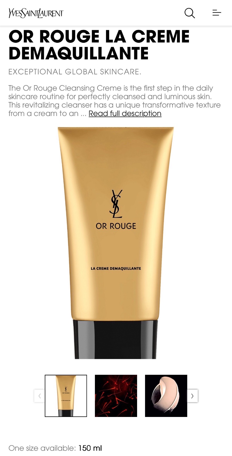 OR ROUGE LA CREME DEMAQUILLANTE