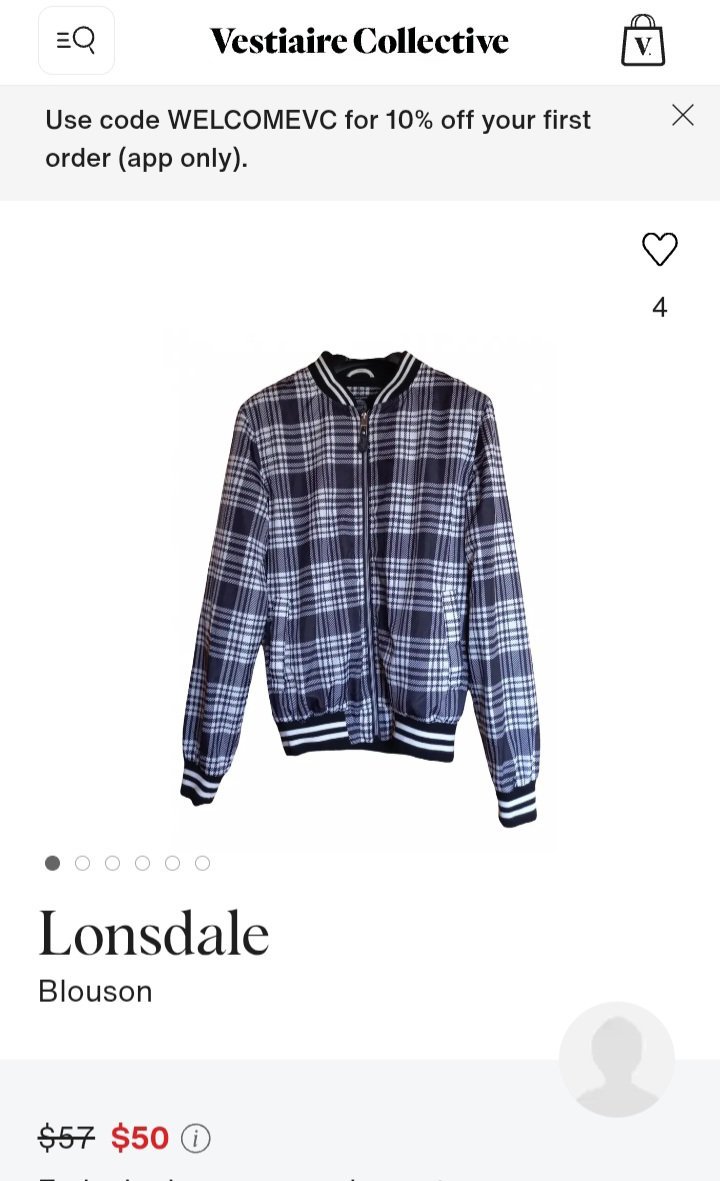 Veste Alcott taille M noire et blanc 