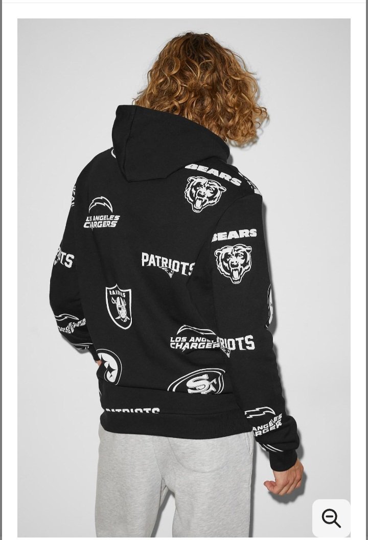 Capuche NFL Noir authentique taille M