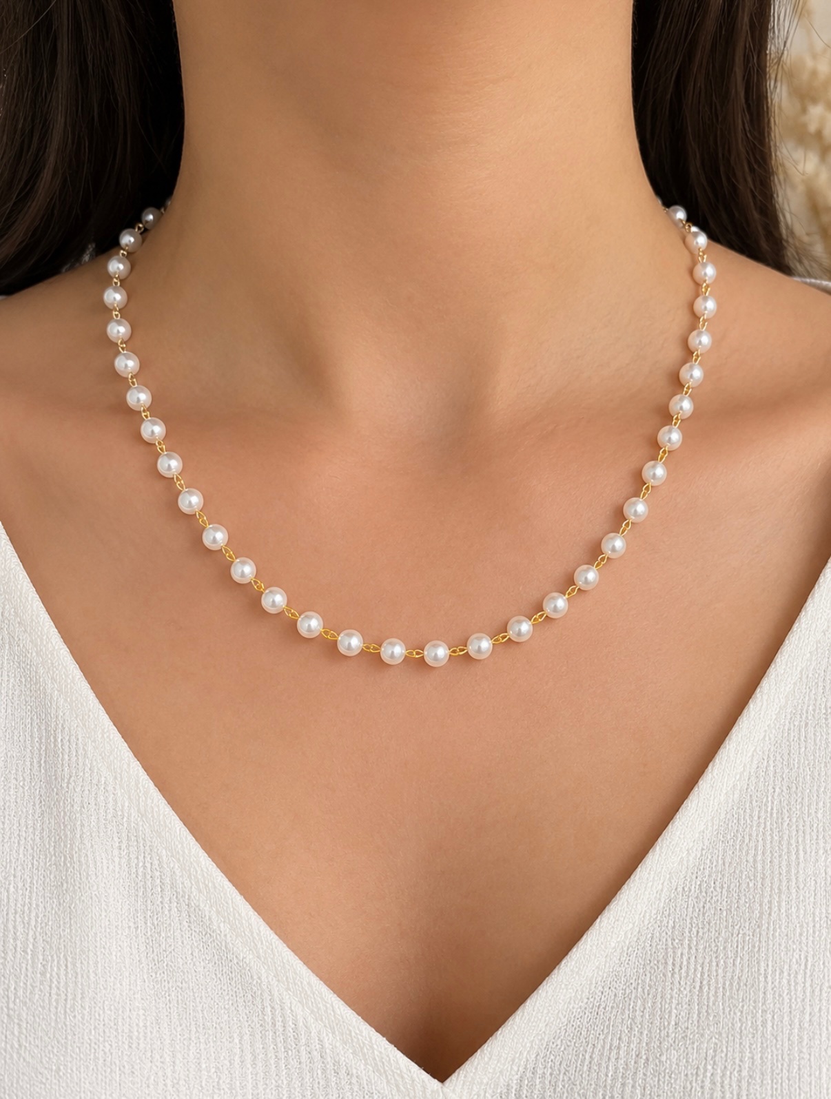 Collier avec perles
