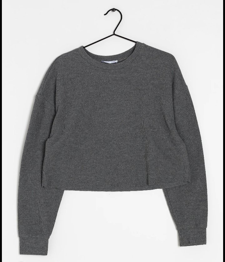Pull court gris 