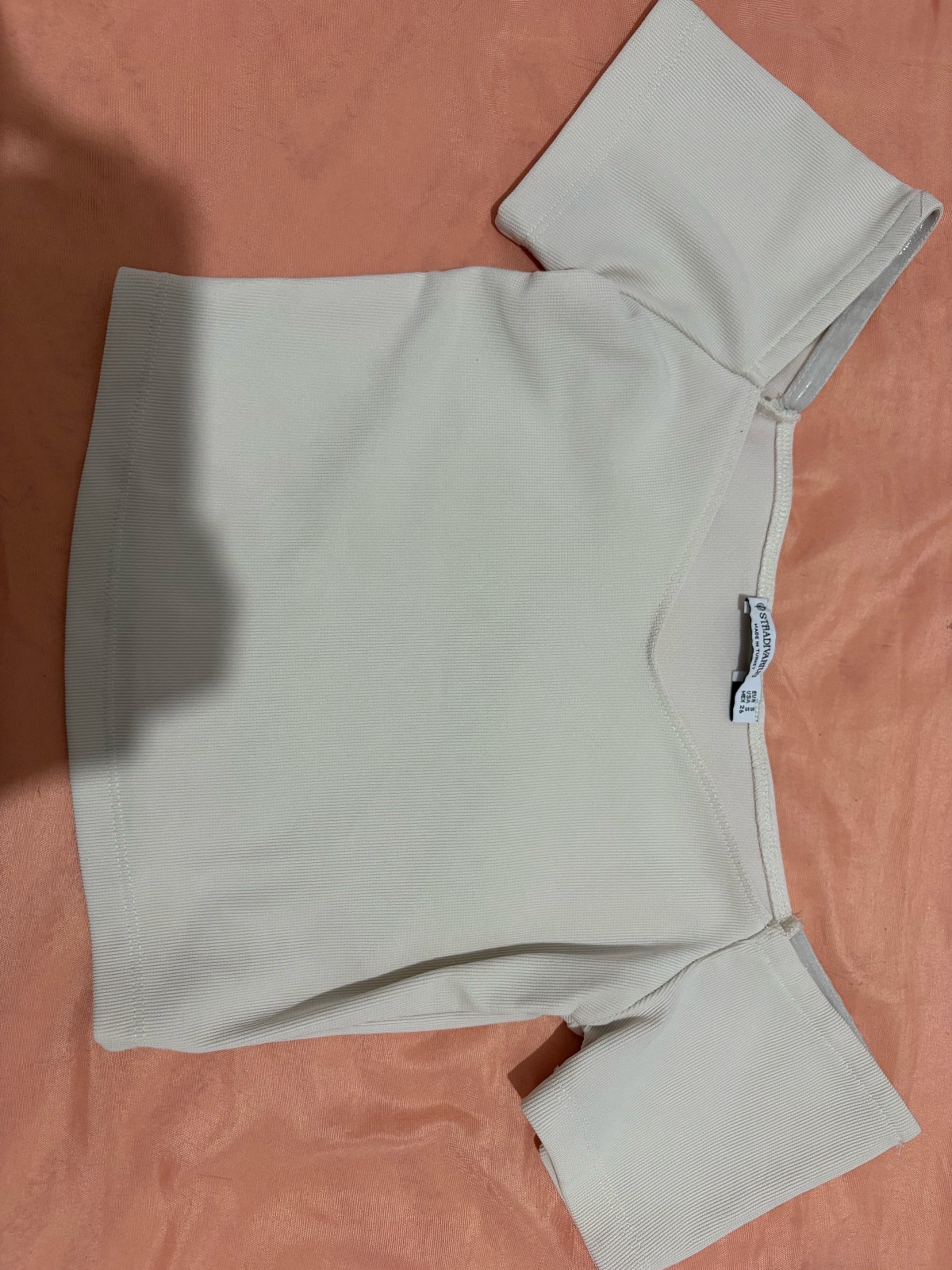 Top blanc cassé