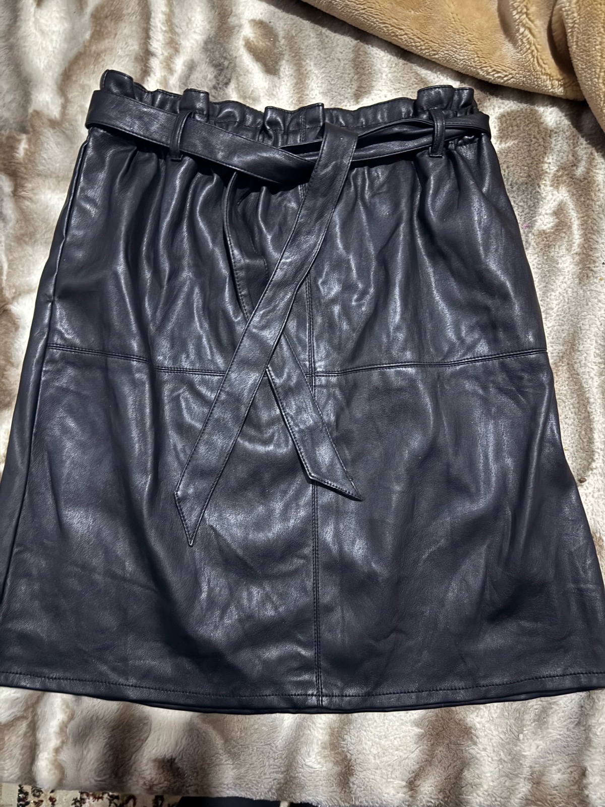 Jupe cuir noir