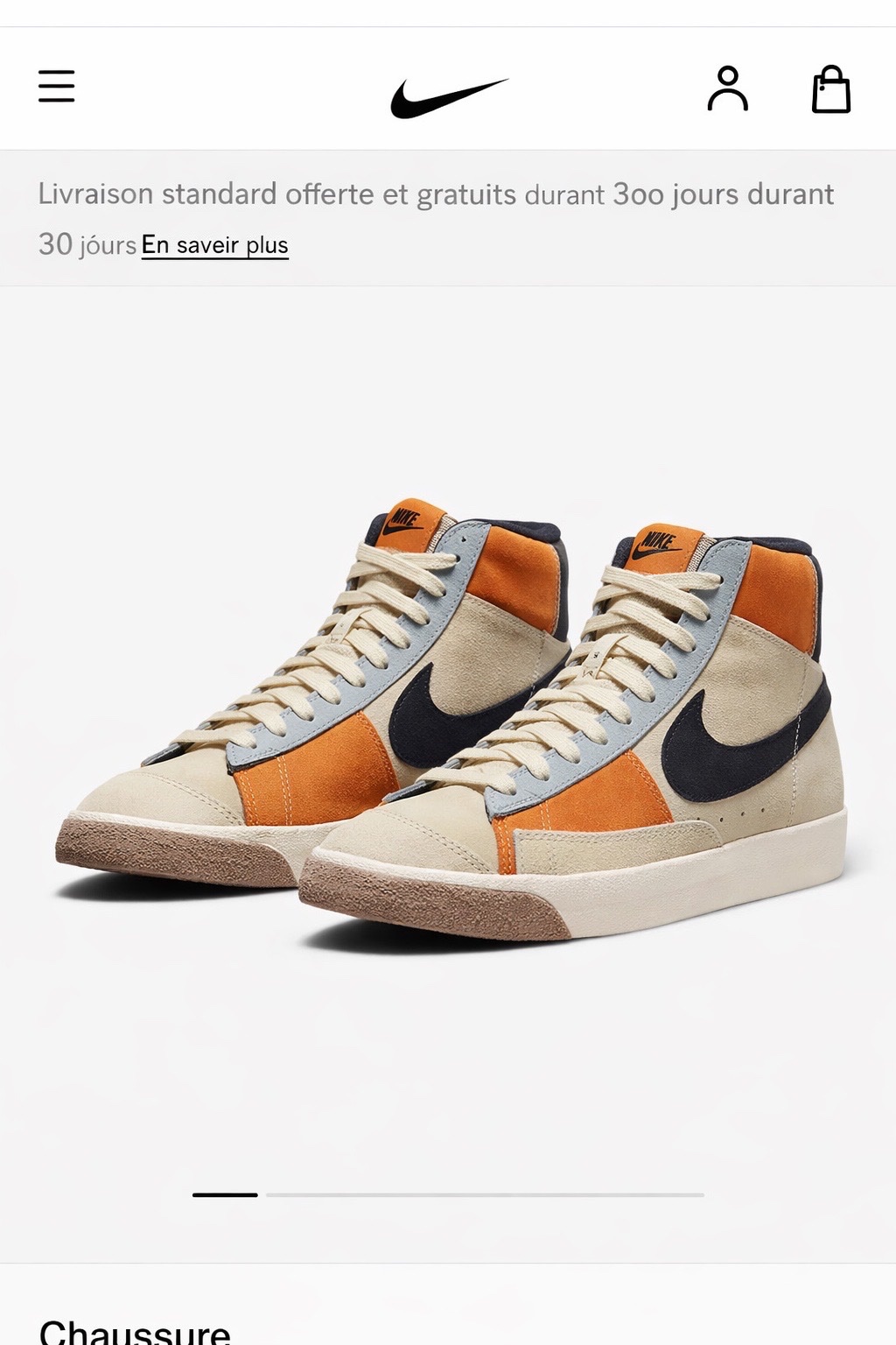 Nike trés peu porté du suisse