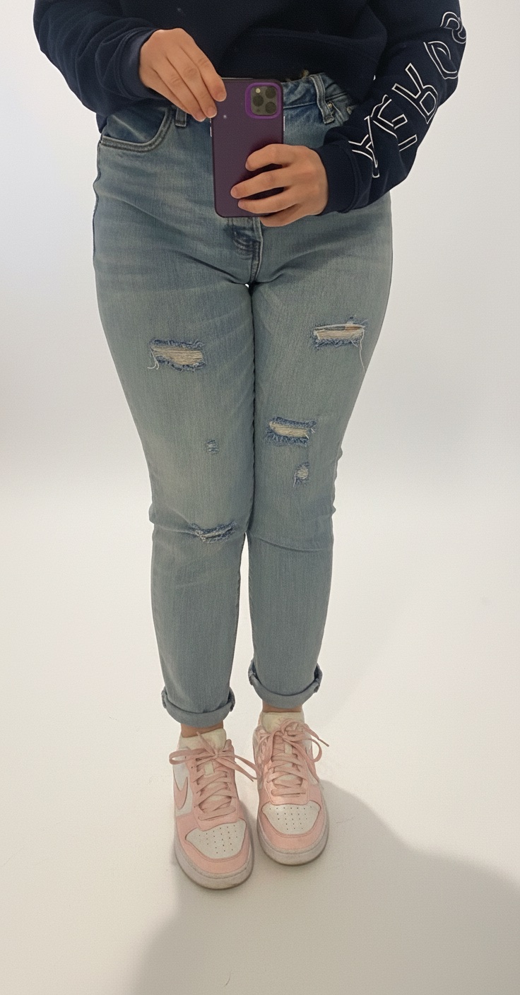 Jeans taille haute