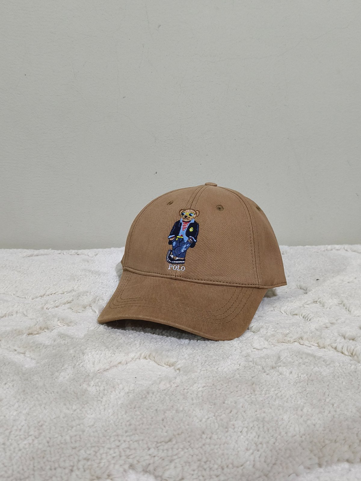 Casquette Polo bear camel 🧸✨