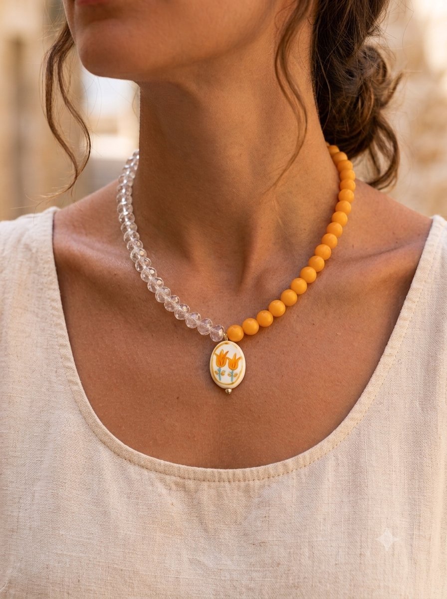 Collier orange 🧡🐡