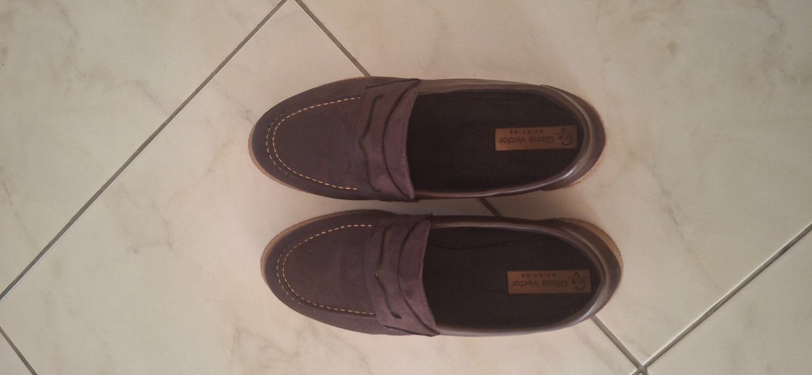 Moccassin en daim marron