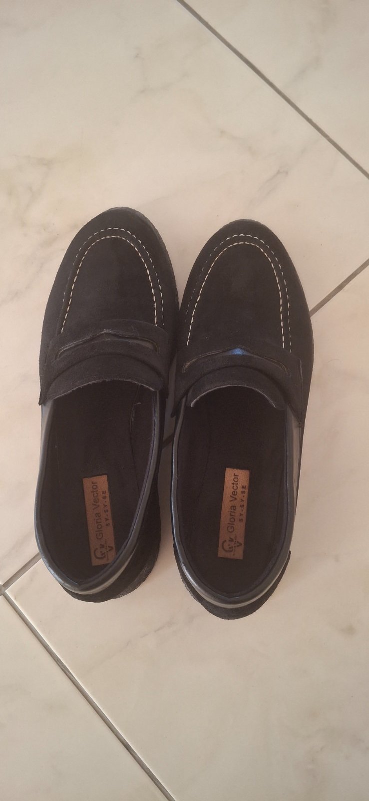 Moccassin en daim noir 