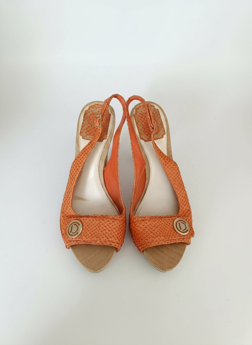 Sandales à talon en python Dior