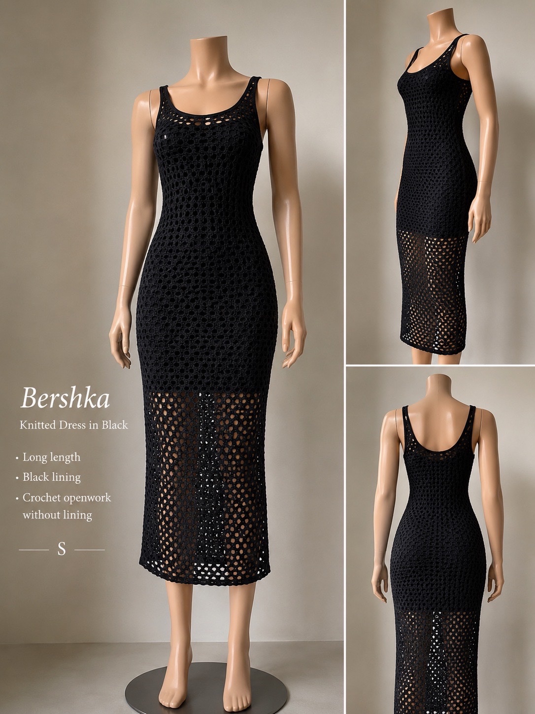 Robe crochet avec doblure