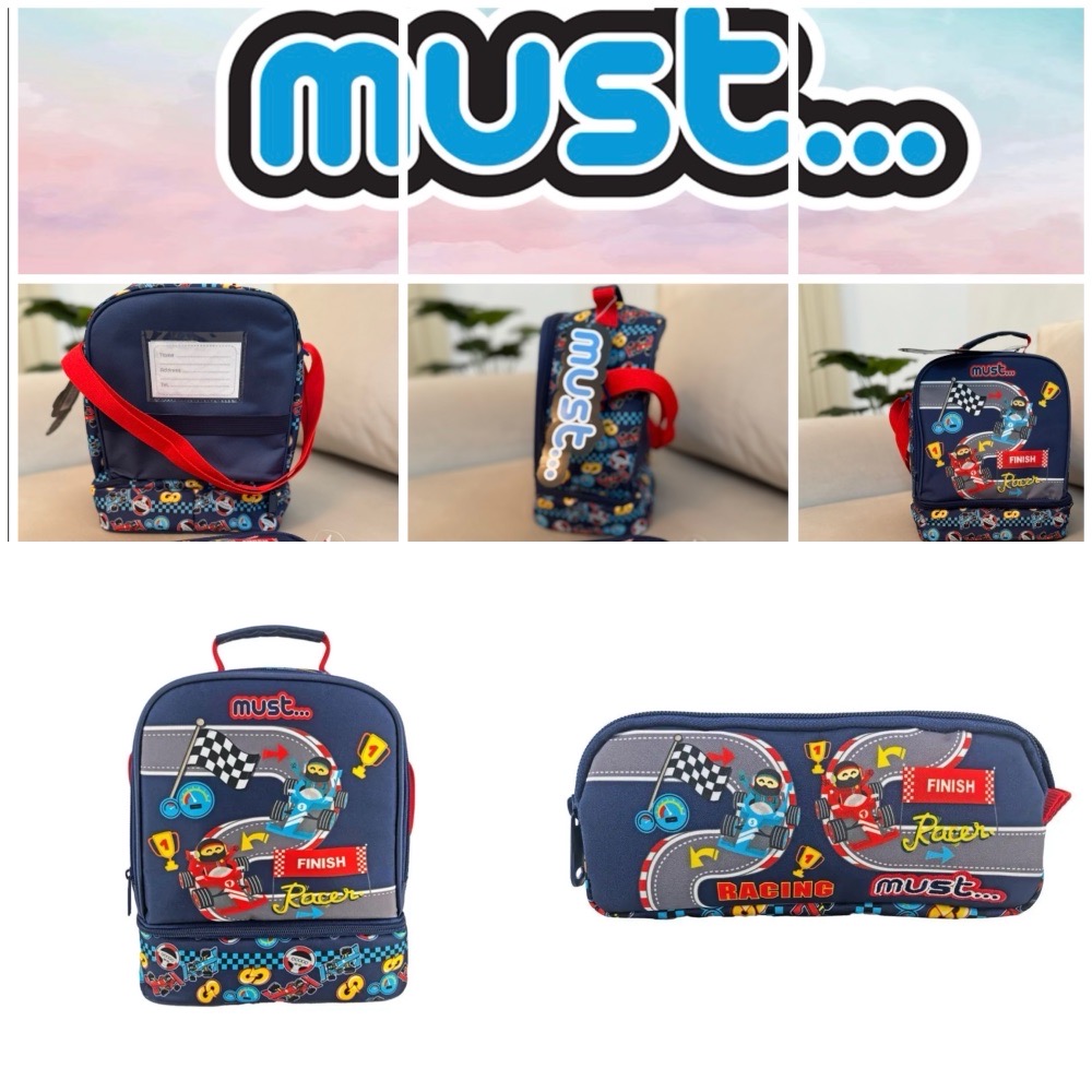 Porte Goûter Isothermique et trousse MUST Yummy Racing 2 Pochettes