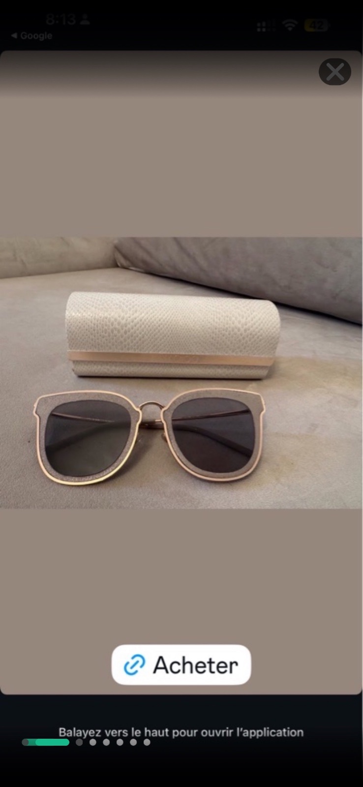Lunette jimmy choo porter une seule fois
