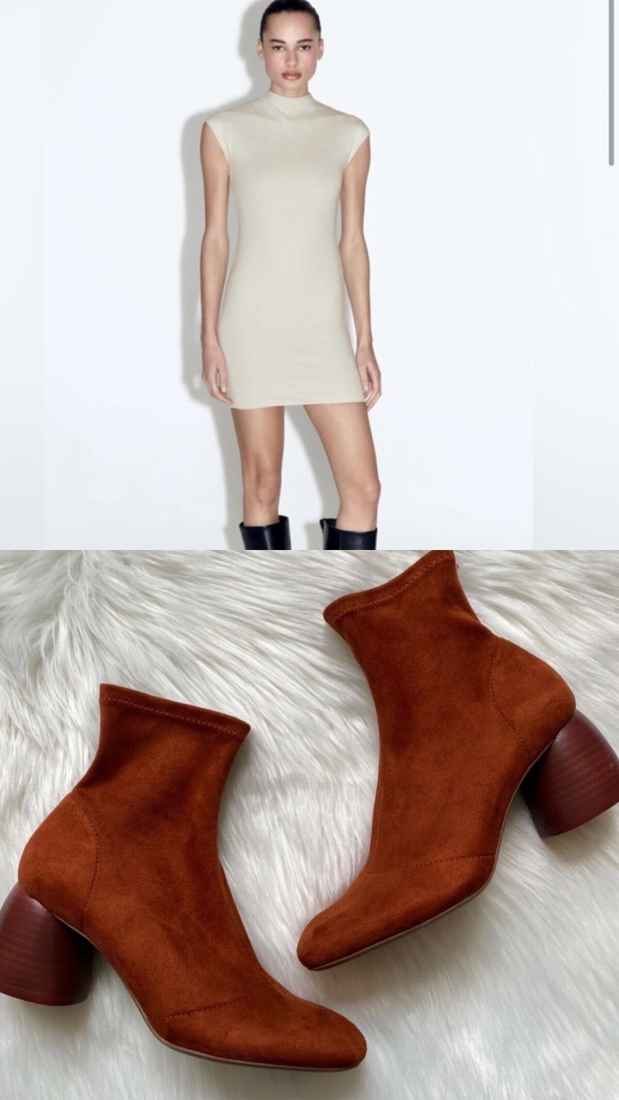 Dispo ... promo robe zara avec bottine berchska les deux etat neuf avec etiquette 