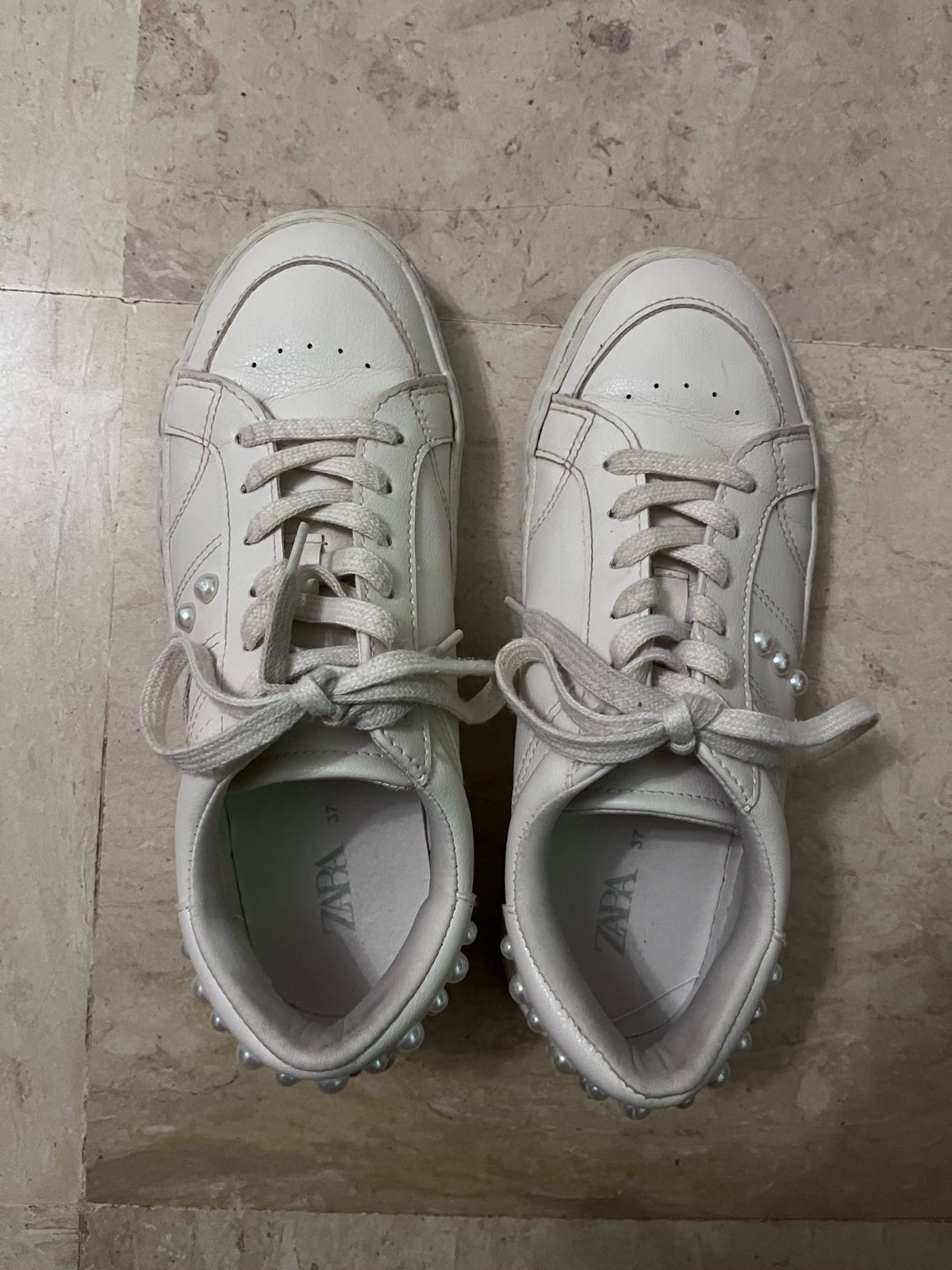 Baskets zara blanches