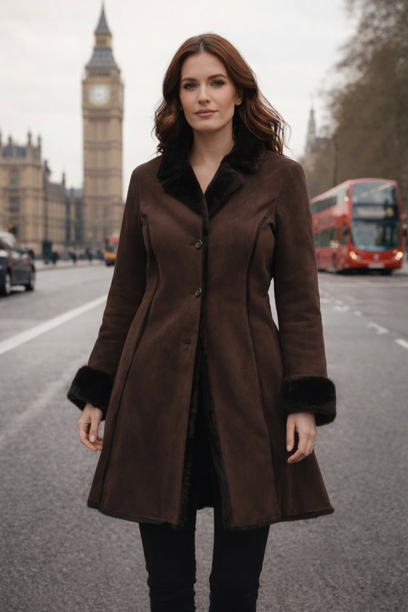 Manteau daim tendance yo9tel pr cette saison