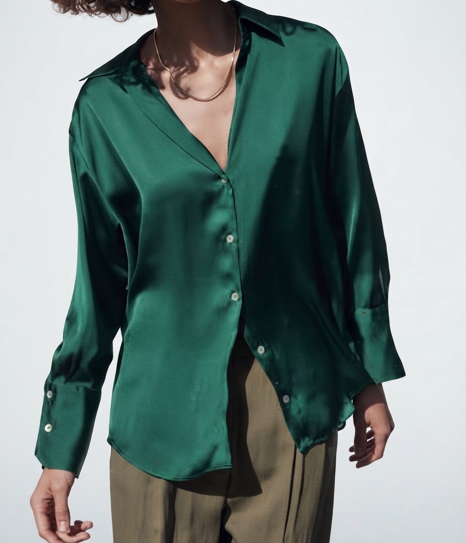 Chemise zara satin de soie 