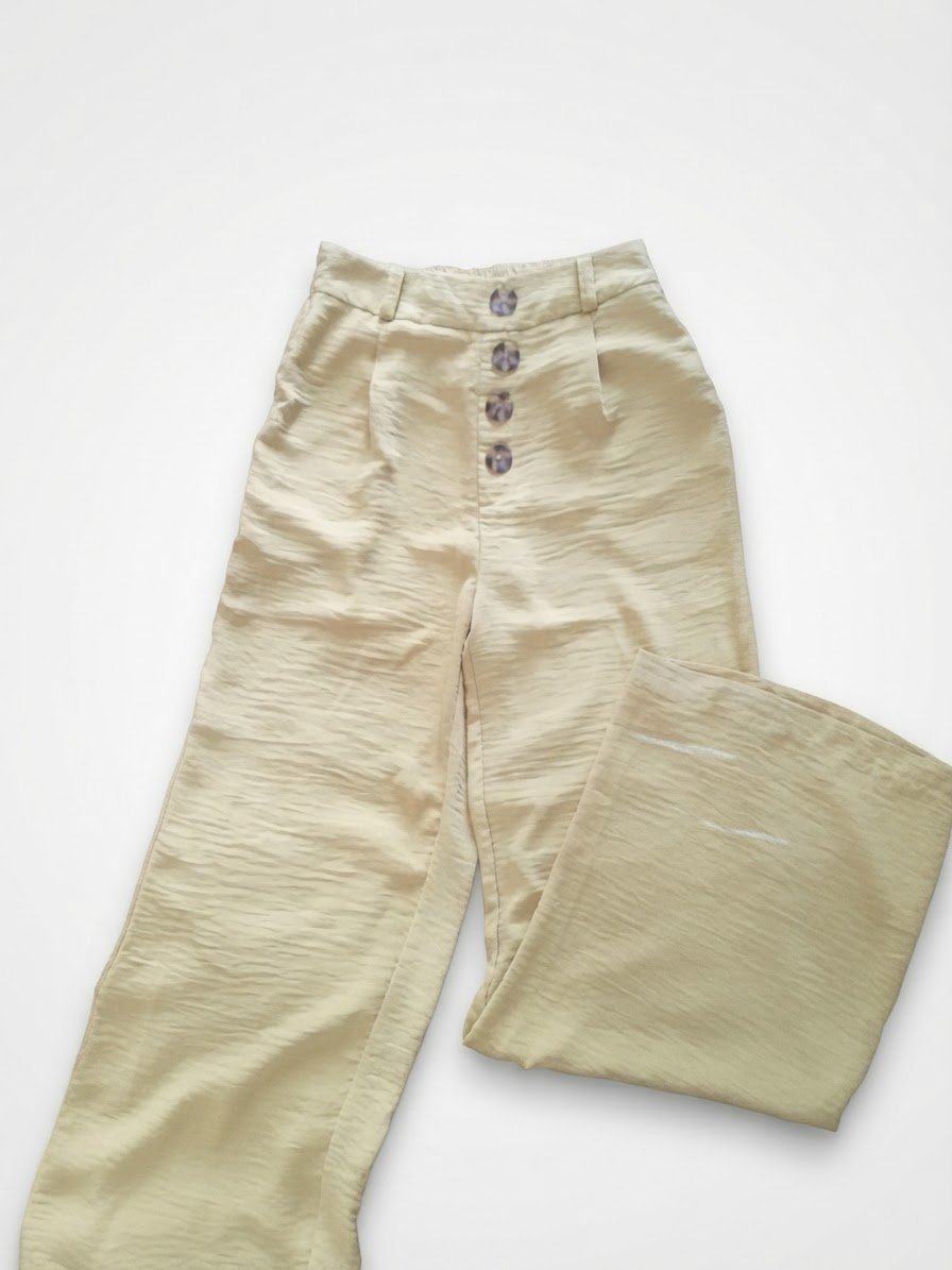 Pantalon large jaune 