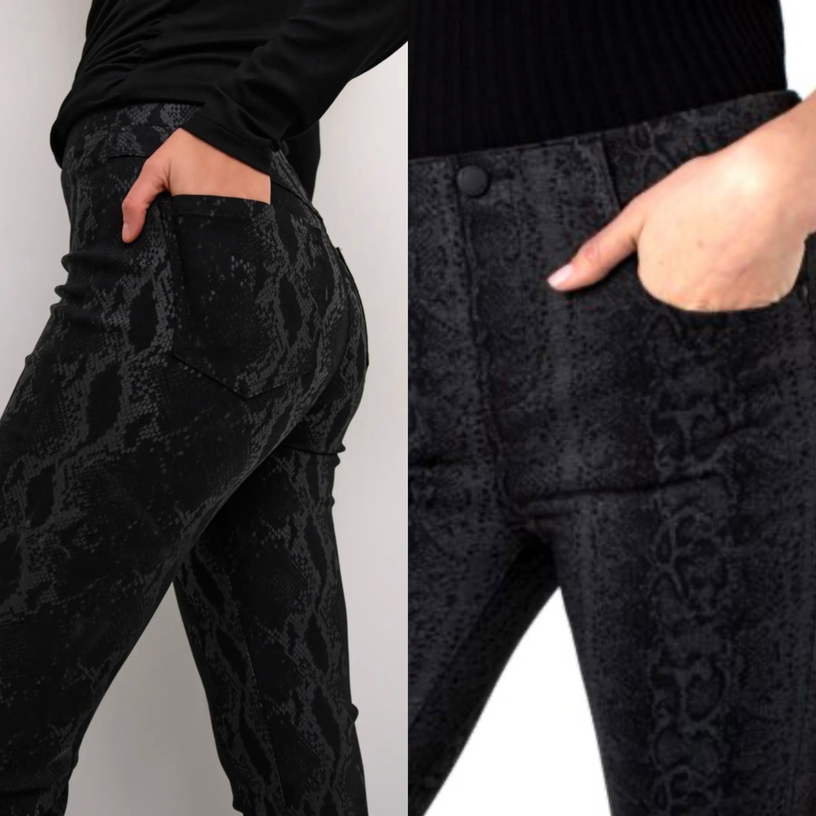 Pantalon avec un motif effet sepent 