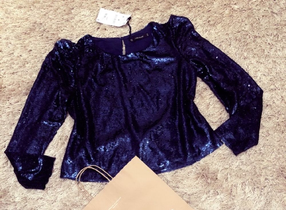 Chemise zara en sequins