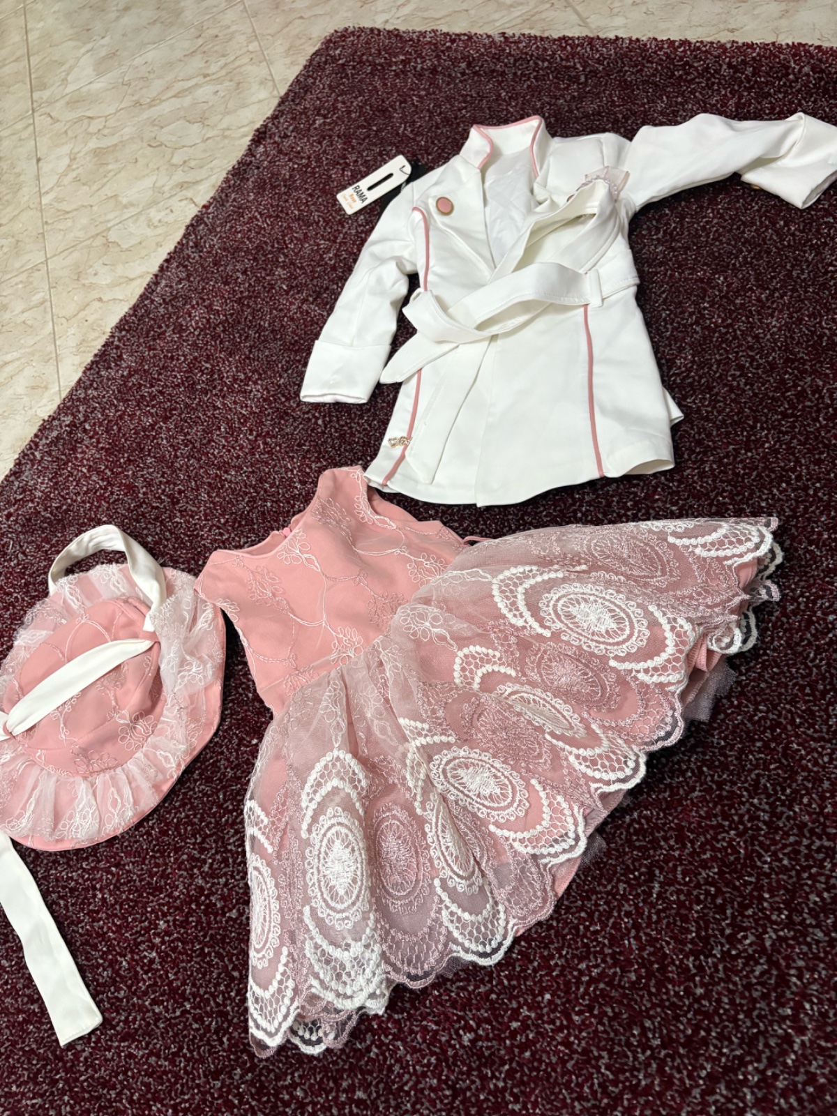 Robe bebe rose 