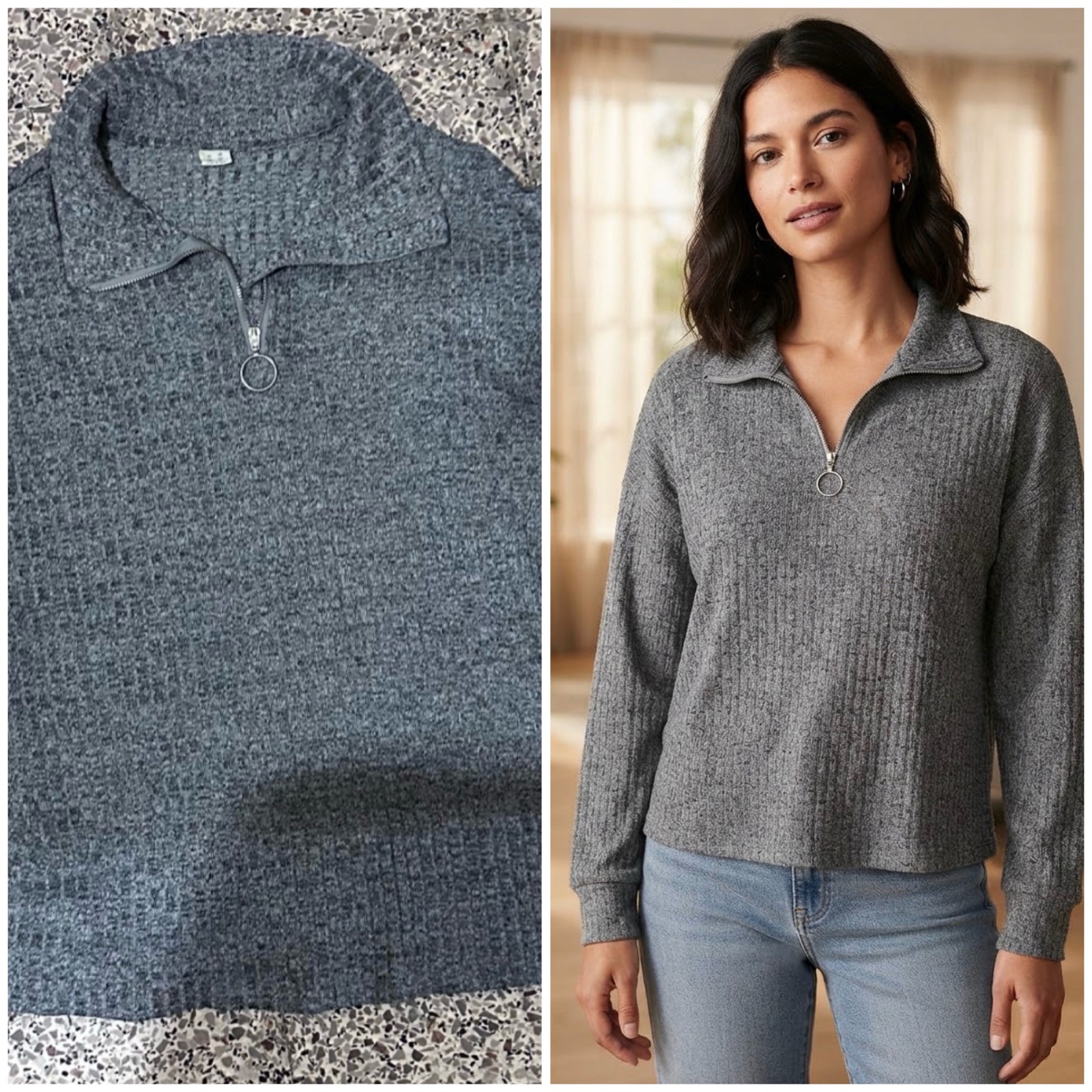 Haut gris shein taille s
