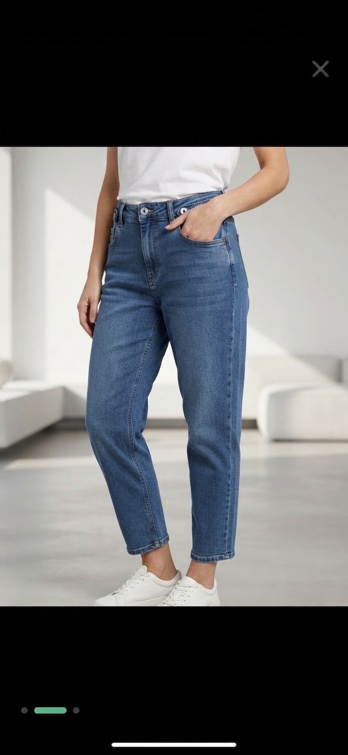 Pantalon en jean mom fit taille 40/42