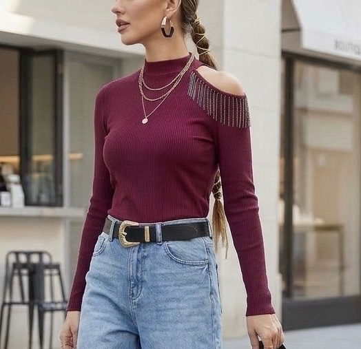 Top en maille côtelée Jamais porté taille s