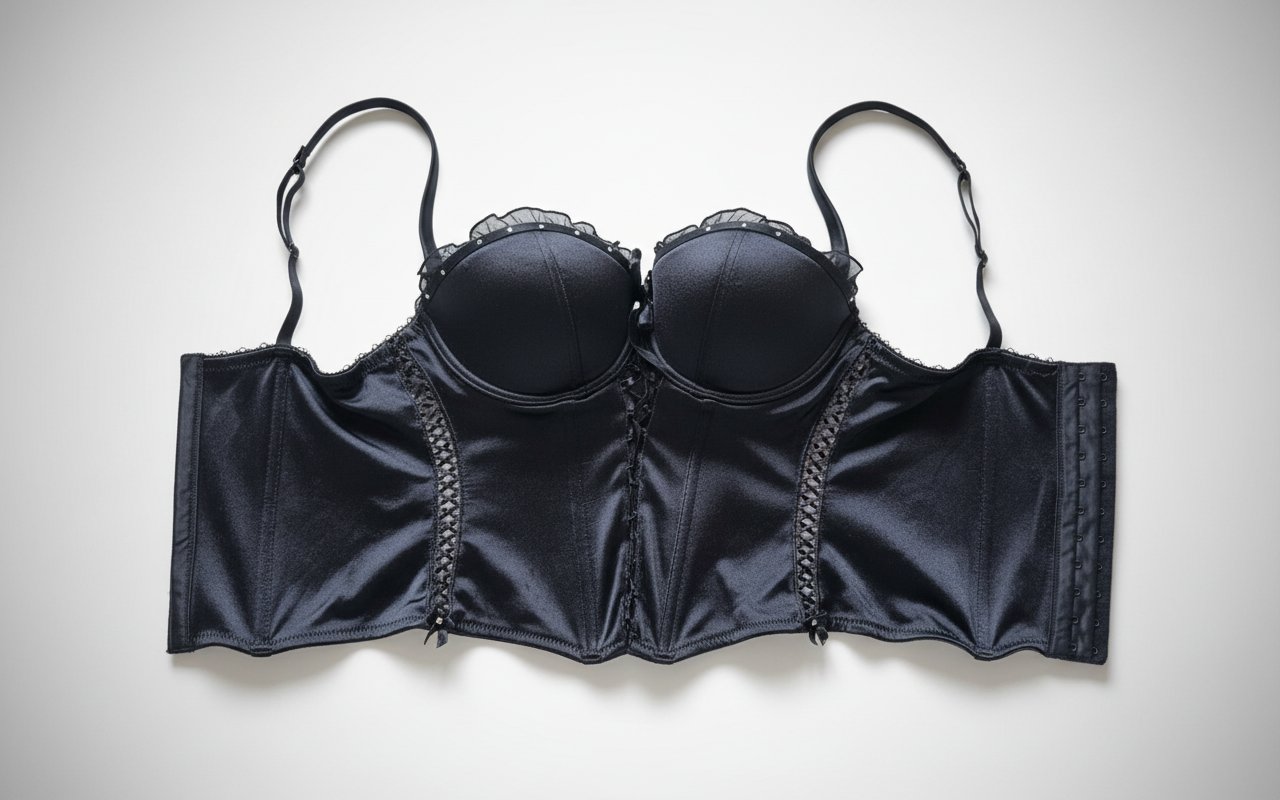 Corset noir satiné ( S / M)