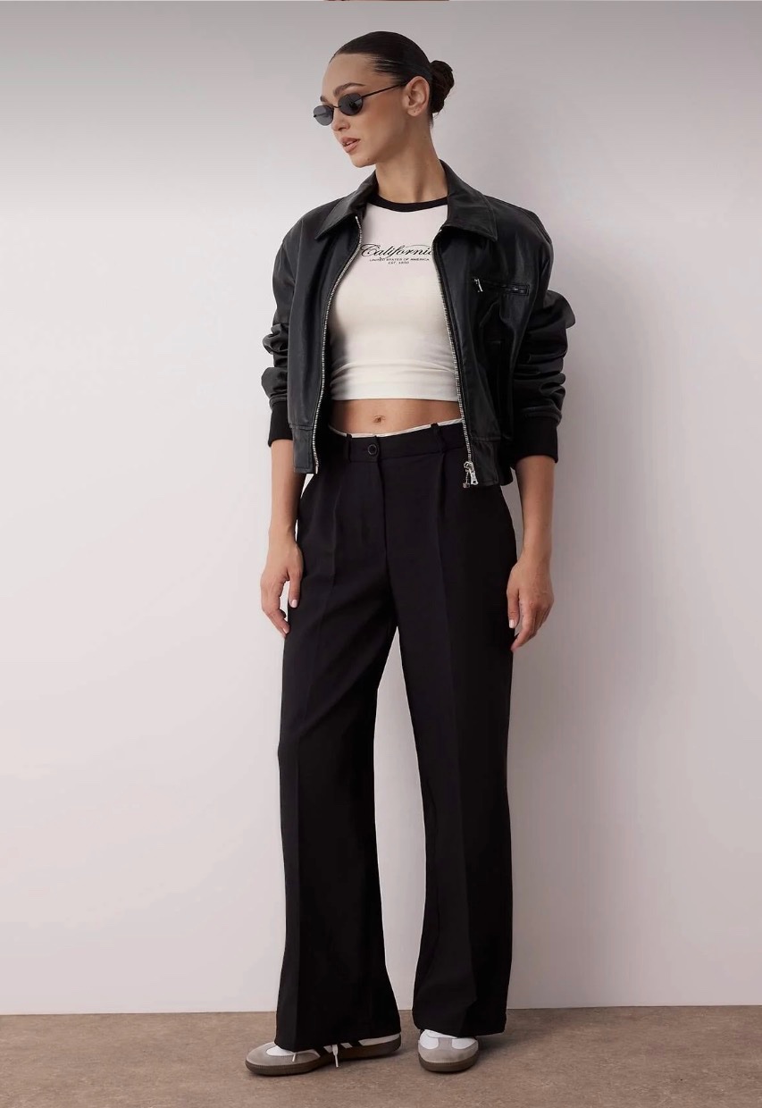Pantalon noir trendy 