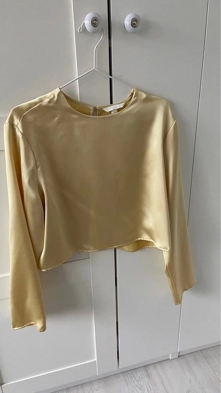 H&M Women Gold Satin blouse
