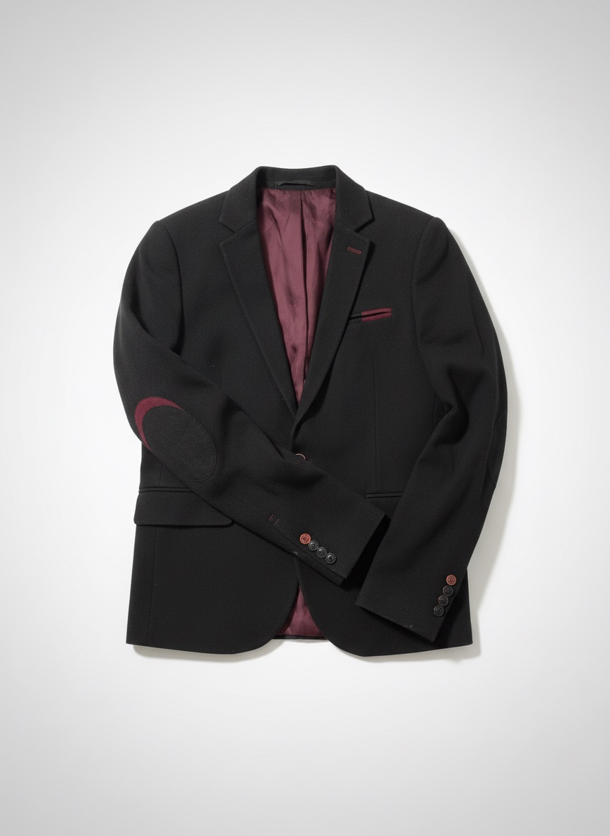 Veste blazer homme noir et bordeaux