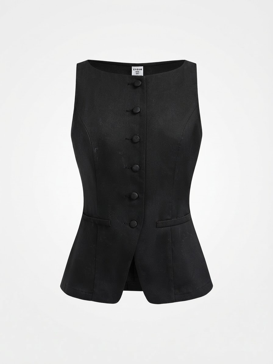 Une veste sans manches noir 