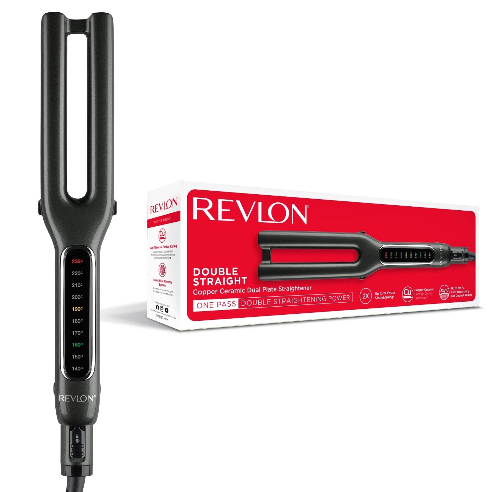 Revlon Double Straight Lisseur Double Plaque Cuivre Céramique