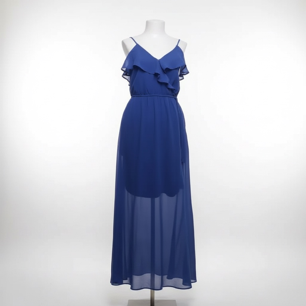 Japna longue robe bleue, taille S