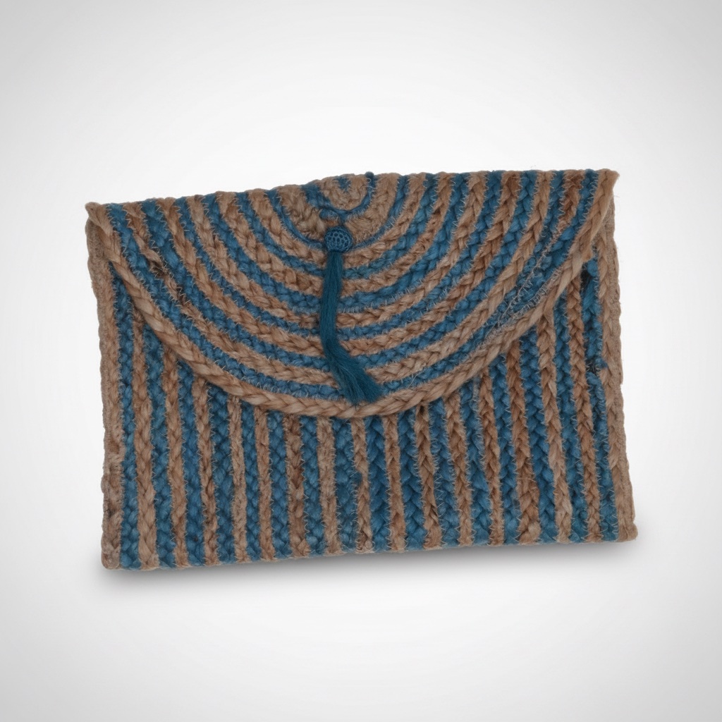Ble Pochette bleu et beige